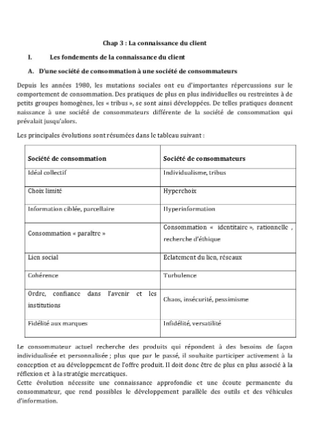 La connaissance du client