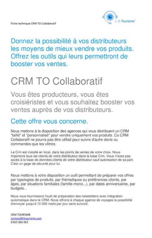 Donnez la possibilité à vos distributeursles moyens de mieux vendre vos produits.Offrez les outils qui leurs permettront debooster vos ventes.