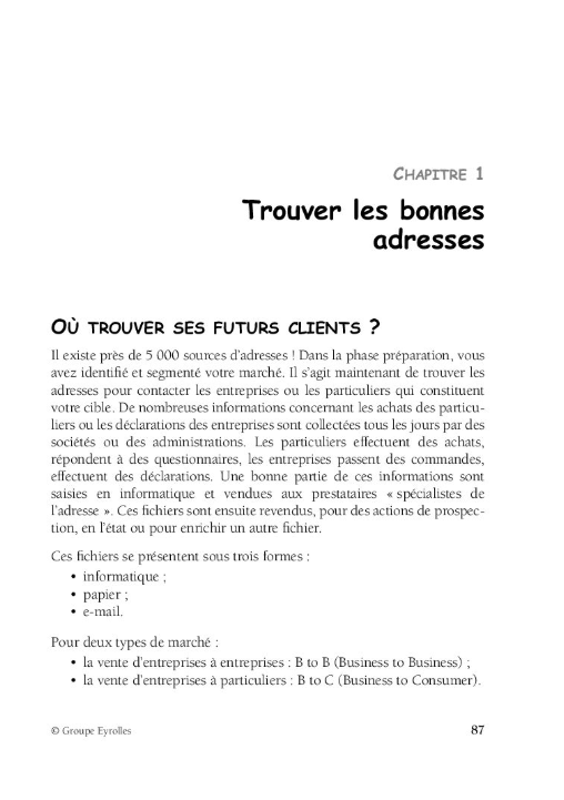 Trouver les bonnes adresses