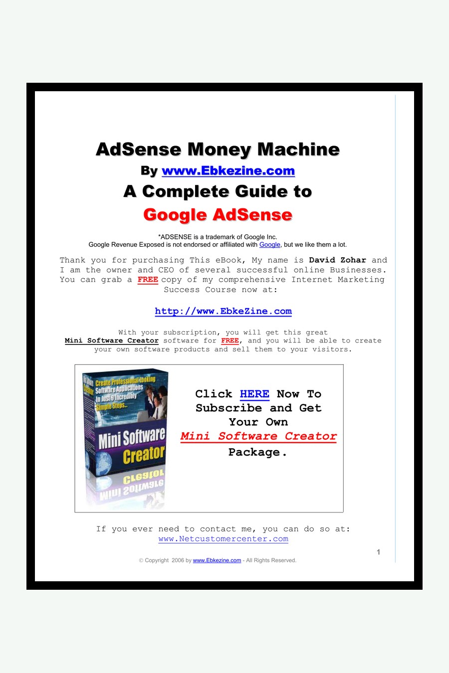 Adsense Money Machine couverture