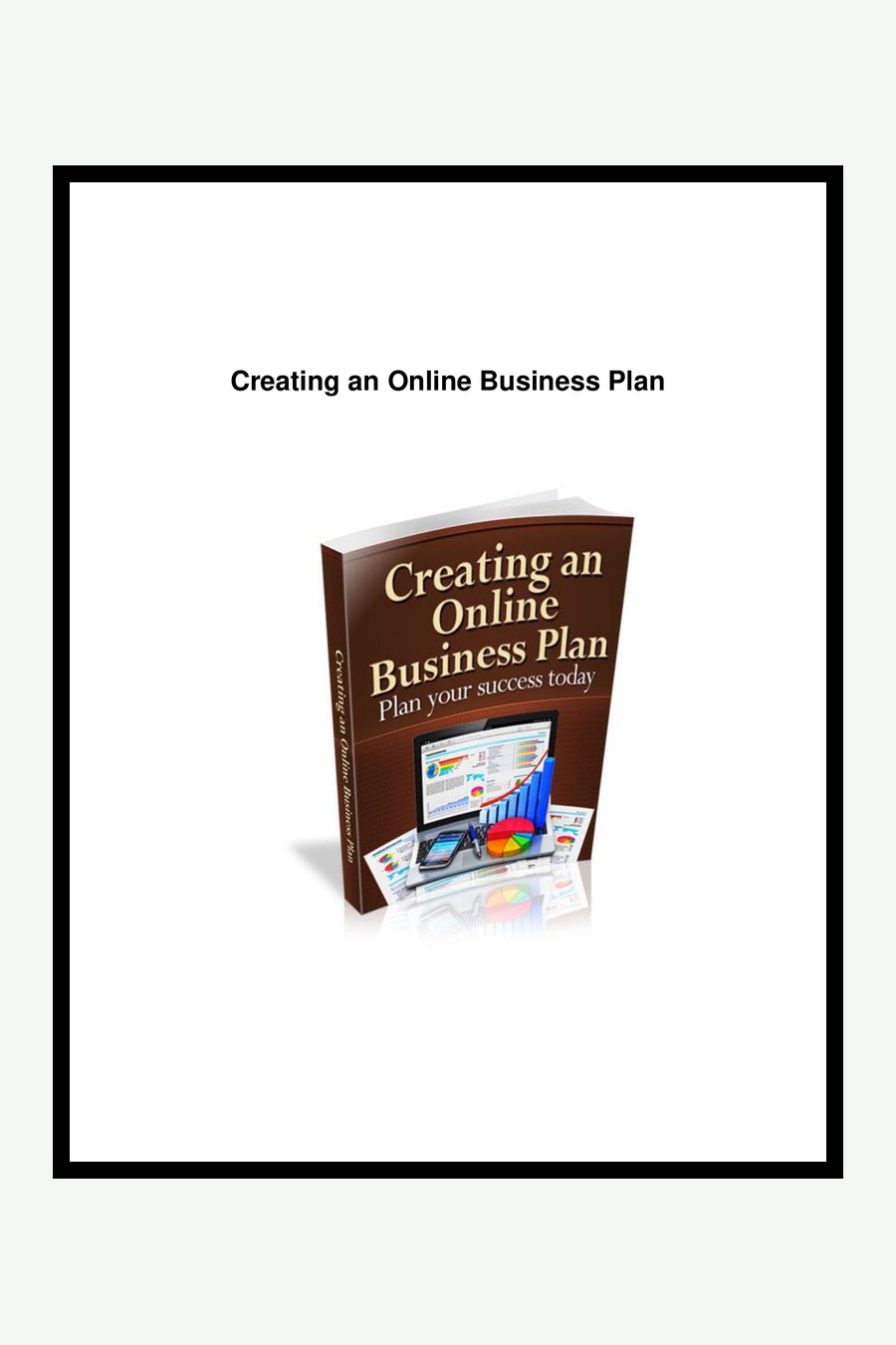 Creating An Online Business Plan couverture